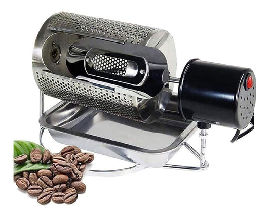 Torrefacteur cafe domestique tambour inox mailles bac refroidissement
