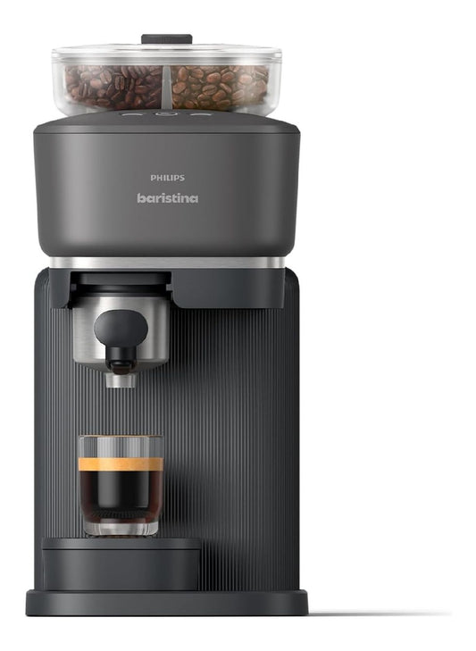 Machine combinee grains deux compartiments broyeur cafe expresso filtre