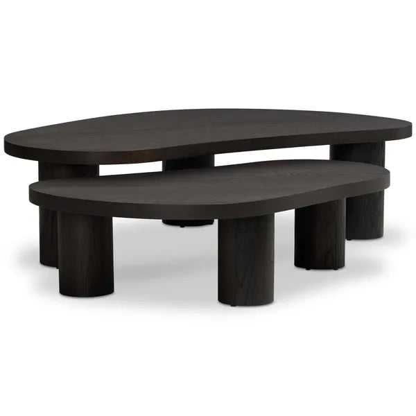 Joji Nesting Coffee Tables, Aged Black by Four Hands