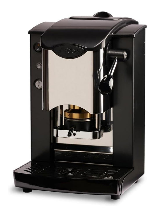 Machine a Dosettes Encastrable Noir et Inox avec Levier Laiton