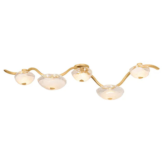 Kune Stretch Semi Flush, Vintage Gold Leaf