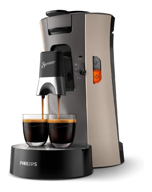 Cafetiere dosettes select beige champagne deux tasses membrane aroma