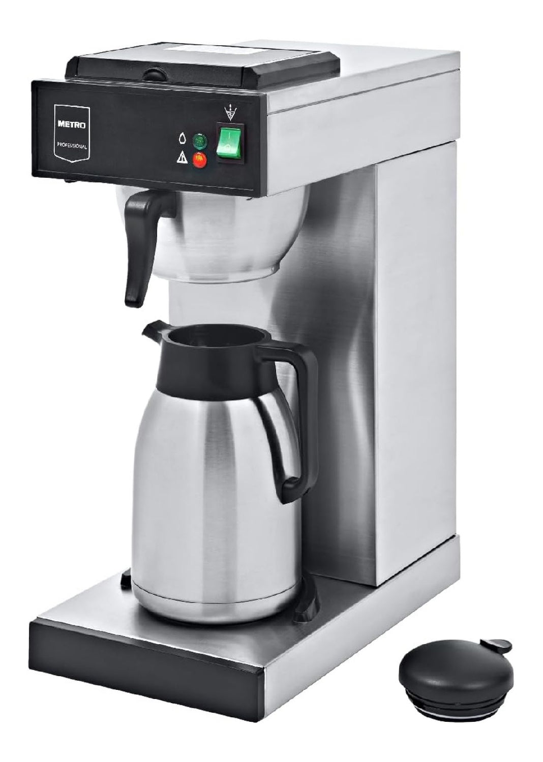Cafetiere professionnelle inox 2,3 L, burette isotherme 1,9 L, 2000 W pour bureau et collectivite